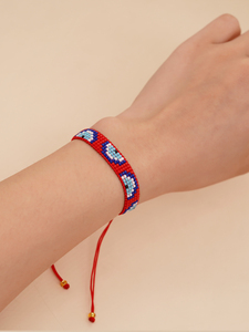 Bracelets en perles tissées à la main Resoul, style bohème, avec motif œil porte-bonheur, bijoux géométriques pour femme, idéal pour l'été et les festivals - Product Image 4