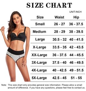 Lot de 6 culottes taille haute pour femmes, en coton tricoté et élasthanne, écologiques, respirantes, couleur unie, confortables, pour adultes - Product Image 6