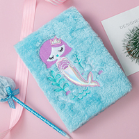 Diario esponjoso para niños, libreta de felpa con dibujos de animales y unicornios, regalo de promoción