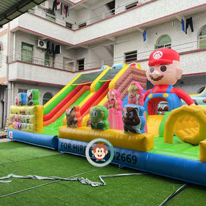 <span class=keywords><strong>Mario</strong></span> gonflable Fun City Castle avec toboggan Combo Enfants <span class=keywords><strong>Mario</strong></span> Bounce Park Parcours d'obstacles pour usage commercial - Product Image 1