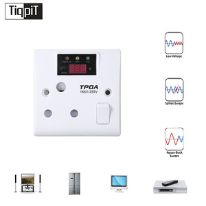 Interrupteur mural avec affichage de tension 1609, protection contre les surtensions AVS, affichage LED 220V - Product Image 4