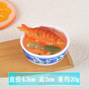Jouets alimentaires simulés, bol en <span class=keywords><strong>porcelaine</strong></span> bleu et blanc de style chinois de 4 cm, modèle de nouilles, nouilles au bœuf, ramen, ensemble de jeu alimentaire - Product Image 6