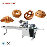 Machine d'emballage automatique pour boulangerie, pour croissants, pain pita, tortillas, emballage en forme de coussin