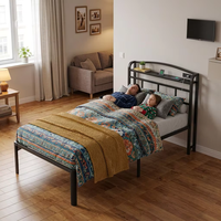 Maßgeschneidertes Eisenbett für Mietwohnungen, tragbares, einfaches Doppelklappbett für den Haushalt, Personenbett, Büro-Mittagsruhebett, Nickerchenhilfe