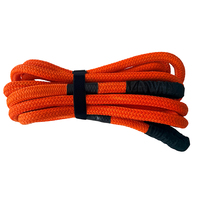 Corde cinétique de 32 mm avec sac de rangement, orange, double tressage en nylon, sangle de remorquage robuste, utilisation agricole et industrielle, corde de récupération cinétique