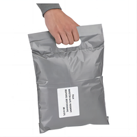 Sac de courses en plastique avec poignées découpées, en polyéthylène imperméable, imprimé à l'écran