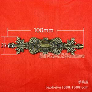 Bande de bordure en alliage Chengyu 100x23mm, bronze antique, bordure forgée pour caisses en bois - Product Image 3