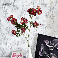 QYYN-1877 Fleur artificielle de haute qualité, décoration personnalisée en gros d'usine, 2 têtes d'hortensia à longues branches