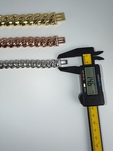 Cadena Cubana Miami, Estilo Hip Hop, Gruesa, en Oro, Plata y Oro Rosa, 14/16/22MM - Product Image 3
