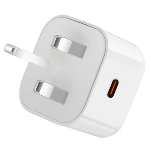 อะแดปเตอร์ชาร์จเร็ว PD 40W ชนิด Type-C ปลั๊กแบบพับได้ของสหราชอาณาจักร เครื่องชาร์จสีขาว - Product Image 4