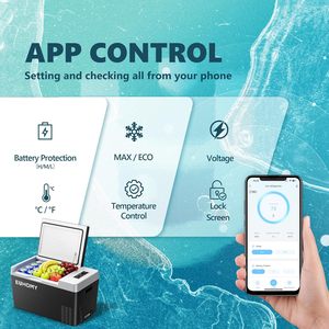 Frigorifero Portatile Euhomy da 22L con Controllo App, Certificato CE, 12V 24V, Mini <span class=keywords><strong>Frigo</strong></span> <span class=keywords><strong>per</strong></span> <span class=keywords><strong>Auto</strong></span>, Casa e Campeggio - Product Image 2