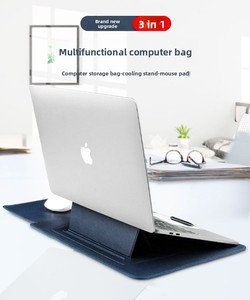 Housse pour <span class=keywords><strong>ordinateur</strong></span> portable en cuir PU de 13, 14, 15,6 et 16 <span class=keywords><strong>pouces</strong></span> avec <span class=keywords><strong>pochette</strong></span> pour chargeur, kaki, fine, étanche, sacoche pour <span class=keywords><strong>ordinateur</strong></span> portable, logo personnalisé OEM ODM - Product Image 4