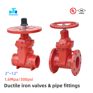 Conexión de Puerta de Agua FM de Alta Calidad 300 PSI, Tipo OS&Y, Ranurada, para Riego, de 2'' a 12'' - Product Image 1