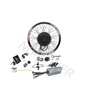 Kit de bicicleta eléctrica mtx de 1500w con batería, rueda MTX de 1500w, 700C, 16, 18, 24, 26, 27,5 y 29 pulgadas