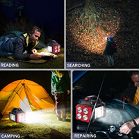 Sortie d'usine LED haute puissance rechargeable extérieure Flash d'alimentation de secours Lumière de camping Lumière de camping solaire extérieure