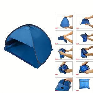 Tente de plage miniature légère avec logo personnalisé, protection UV, abri solaire pour la tête/le visage, idéale pour le camping en plein air - Product Image 2