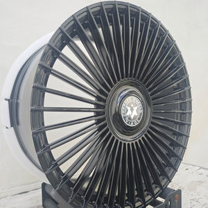 Nouveau multi-rayons forgé 18 19 <span class=keywords><strong>20</strong></span> 21 22 <span class=keywords><strong>pouces</strong></span> noir alliage d'aluminium forgé <span class=keywords><strong>jantes</strong></span> de voiture 5x112 5x120 5x114.3 avec couvercle flottant - Product Image 2