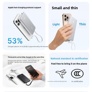 ANKER ZOLO พาวเวอร์แบงค์พลาสติก 10 000/20 000 มิลลิแอมป์ 22.5W พร้อมสายในตัว รุ่น A110E/<span class=keywords><strong>D</strong></span> - Product Image 3