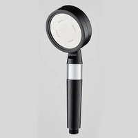Pommeau de douche transparent en ABS avec filtre KDF, haute pression, économie d'eau, effet pluie, finition chromée