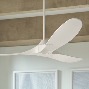 Tối giản sử dụng nhà điều khiển từ xa quạt ánh sáng phòng khách phòng ngủ nghệ thuật quạt màu đen lưỡi thép Quạt trần ven biển - Product Image 4