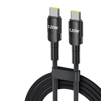 Kabel Data Pengisian Cepat 120W Lintas Batas Dual Type-C Transfer Data 6A Cocok untuk Laptop 15/16 Ponsel Ios