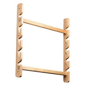 Child Adjustable Wooden Clothes Rod Wall Mounted Rectangle Clothing Organizer <b>Solid</b> Wood Hanger For <b>Wardrobe</b> - Product Image 1
