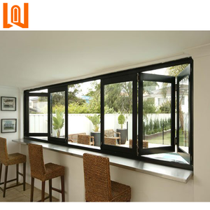 WANJIA Kính Cường Lực Tùy Chỉnh Cửa Sổ Gấp Nhôm Accordion Cửa Sổ Gấp Bi Ngang - Product Image 2