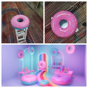 Thủ công Glossy dual-giai điệu <span class=keywords><strong>Ice</strong></span> <span class=keywords><strong>Cream</strong></span> Foam nhựa điêu khắc-bền tùy chỉnh sang trọng bán lẻ hiển thị món tráng miệng nghệ thuật cho kẹo - Product Image 6