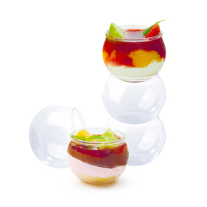 <span class=keywords><strong>Mini</strong></span>-gobelet sphérique en plastique transparent PET de 65 ml pour desserts, mousses et puddings – Vente en gros fabricant - Product Image 3