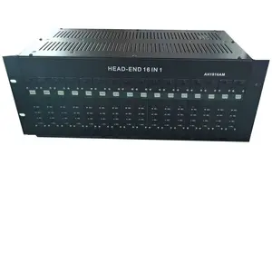 16-канальный Фиксированный Канал AV-аналоговый RF 19 "3U крепление для стойки CATV головной блок модулятор