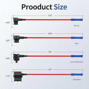 14-22AWG ATO/Mini/profil bas/Micro 2 <span class=keywords><strong>fusible</strong></span> robinet pour Circuit de voiture 25A 32V 1 broche lame boîte accessoire pas cher Add-On - Product Image 5