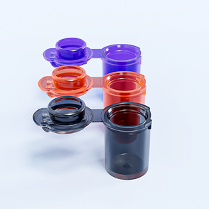 Mini Frascos de Plástico con Tapa Abatible, Recipientes Pequeños Transparentes Multicolores para Muestras de Cosméticos, Almacenamiento de Pastillas y Manualidades - Product Image 6