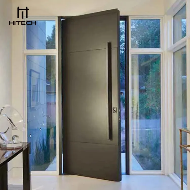 Hitech Customized Front Main Entrance stainless steel door Villa large stainless steel Pivot Doors