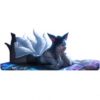 Tapis de souris gaming design animé, base antidérapante en caoutchouc naturel, 900x400mm carré, 3mm d'épaisseur, pour usage bureautique, taille personnalisable en stock