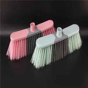 중국 공장 프리미엄 품질 플라스틱 빗자루 청소용 라이트 그린 핑크