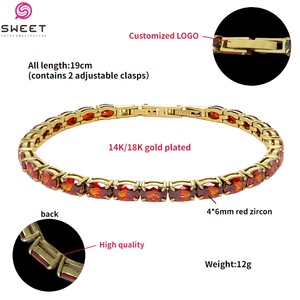 패션 316L 스테인레스 스틸 테니스 지르콘 체인 팔찌 쥬얼리 체인 웨딩 <span class=keywords><strong>CZ</strong></span> 남성용 여성용 - Product Image 4