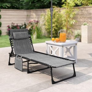<span class=keywords><strong>Chaise</strong></span> longue pliante, <span class=keywords><strong>chaise</strong></span> longue de patio <span class=keywords><strong>pour</strong></span> bronzer, <span class=keywords><strong>chaise</strong></span> longue d'extérieur - Product Image 4