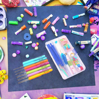 Kit d'outils de tricot et de crochet DIY durables faits à la main, 53 pièces, aiguilles en plastique et métal, étui de rangement carré, magnifiquement tissé