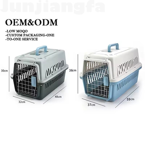 Giao Hàng Nhanh Chóng Hãng Hàng Không Đã Được Phê Duyệt Nhựa Di Động Lớn Du Lịch Không Khí Cũi Trên Bánh Xe Pet Dog Mèo Tàu Sân Bay Crate Lồng Cho Bán - Product Image 3