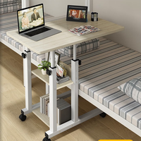 Nouvelle arrivée, table pour ordinateur portable au design moderne, réglable en hauteur, bureau pour ordinateur portable, table de chevet, table d'étude mobile avec roulettes