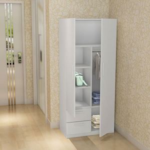 مخصص الحديثة 2 باب خشب ليفي متوسط الكثافة خشبية خزانة ملابس ل BedroomWardrobe خزانة تخزين الملابس