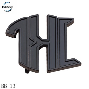 ガンメタルブランドレザー調整可能ピンバックル生地カバーベルトバックルメーカー別亜鉛合金製 - Product Image 6