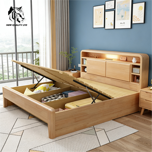 Cama King Size de Madera con Almacenamiento, Diseño Nuevo, Muebles de Dormitorio, Venta al Por Mayor en China, Mejor Precio, Personalizable, Gran Stock, Lista para Enviar - Product Image 4