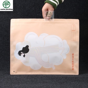 Customized High Quality Recyclable Plastic Packaging Bag for Women's Clothing Socks Valve Zipper Top Matt Surface Open Window - Product Image 1