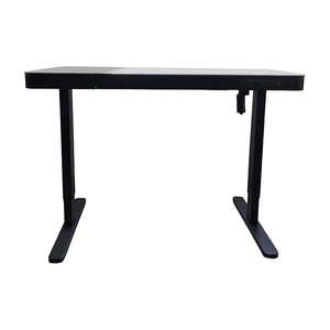 طاولة طاولة أوتوماتيكية الارتفاع من الزجاج منضدة لمحطة العمل مع الأدراج - Product Image 6