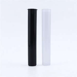 Tubo de Plástico Negro Resistente de 115 mm y 90 mm con Tapa Abatible para Envasado de Tabaco - Product Image 1