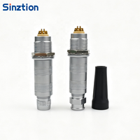 Connecteur coaxial compact série S Sinztion, joint RF à faible perte pour endoscopes médicaux, FFA 00S, fiche mâle demi-lune push-pull