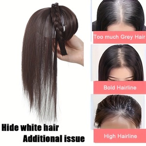 Diadema con Trenzas <span class=keywords><strong>de</strong></span> Cabello <span class=keywords><strong>de</strong></span> Aspecto Natural, con Flequillo Ordenado, para Mujeres y Niñas, Gran <span class=keywords><strong>Venta</strong></span> - Product Image 4