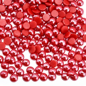 Perles demi-rondes en céramique OLeeya en gros, perles thermocollantes pour vêtements et t-shirts - Product Image 3