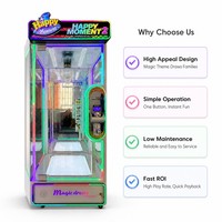 LECHUANG Machine à griffes de jeu d'arcade à monnayeur avec joystick et lecteur de cartes pour centre de jeux